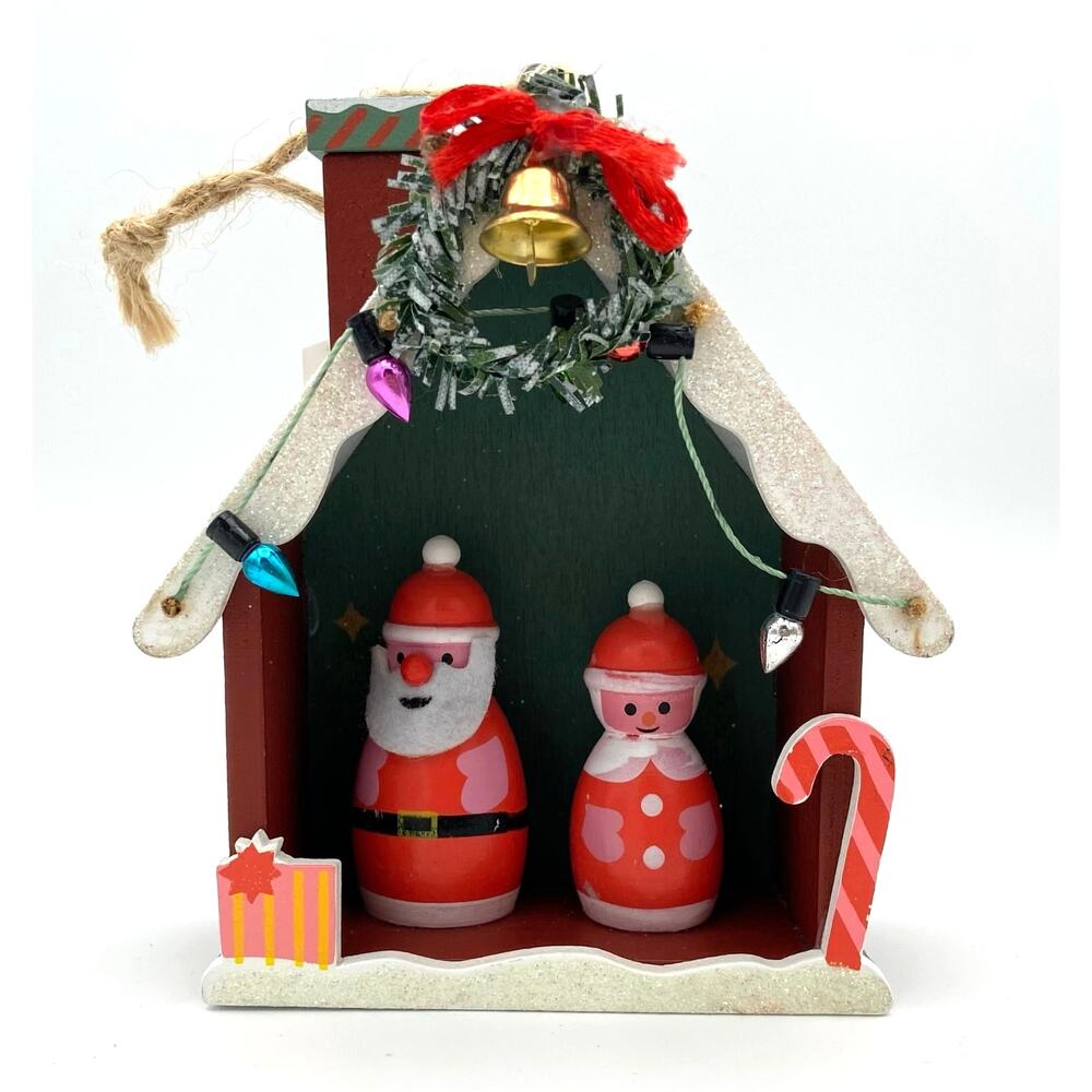 Santa's House Christmas Tree Ornament Yiffy Gu Wood Target Wondershop 2023
